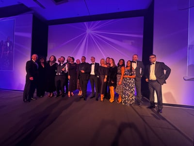 Learning Pool team receiving award