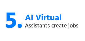 Image with text AI virtual assistants create jobs