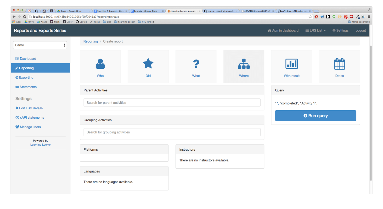 reports and exports series dashboard step 7 where category