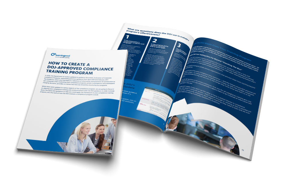 Line up with the DOJ’s guidance on effectiveness