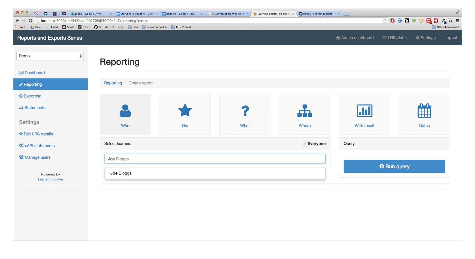 reports and exports series dashboard step 3